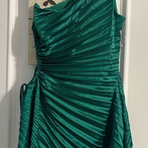 Fashion Nova One Shoulder Green Dress